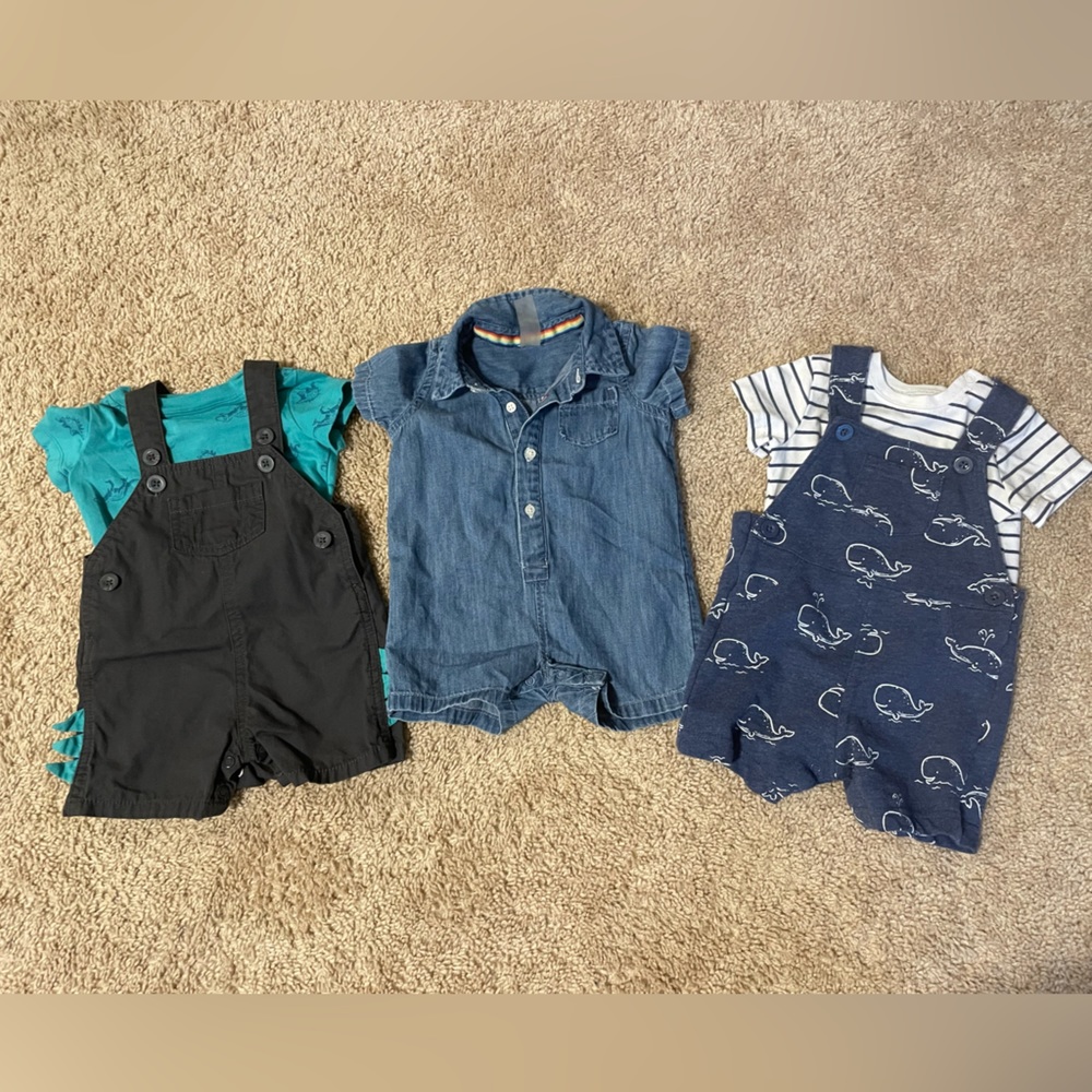 (3) Boys Short-Sleeved, Shorts Outfits